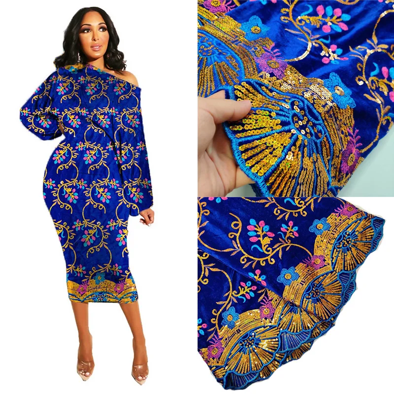 Бархатная кружевная ткань платья последние нигерийские Французские тюлевые кружева с блестками Высокое качество африканская блестящая кружевная ткань