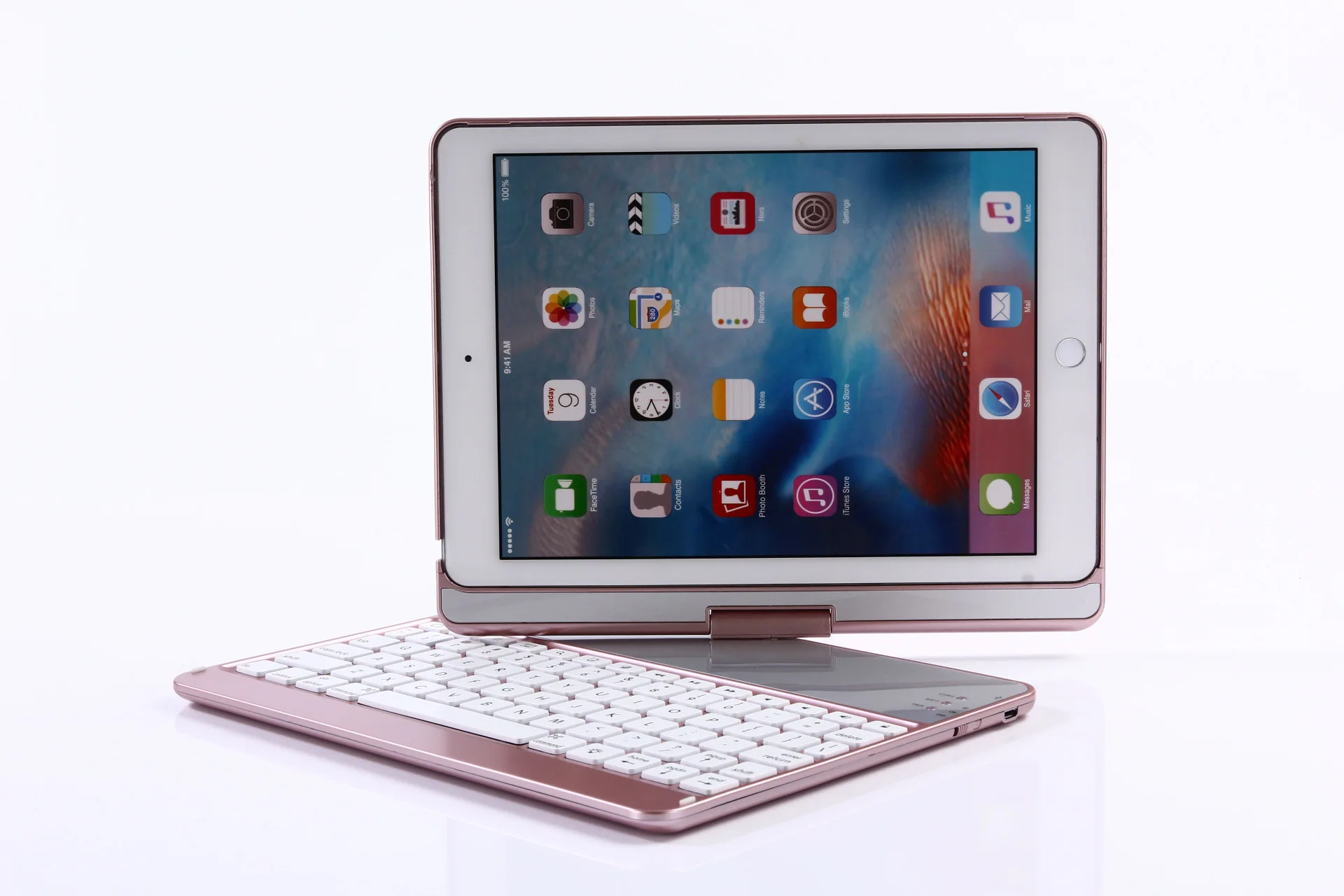 

2017 New Style iPad Four-Universal Bluetooth Keyboard 360-Degree Rotating iPad Pro 9.7/AIR2 Backlight
