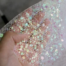 Симфония Блестки Ткань лазерная ткань для DIY ремесло свадьба сцена фото фон одежда украшения поставки