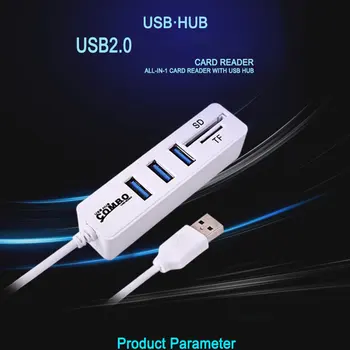 

Mini USB Hub 3.0 Multi USB 3.0 Hub USB Splitter 3 Port Hub With TF SD Card Reader 6 Port 2.0 Hab Adapter For PC Accessories