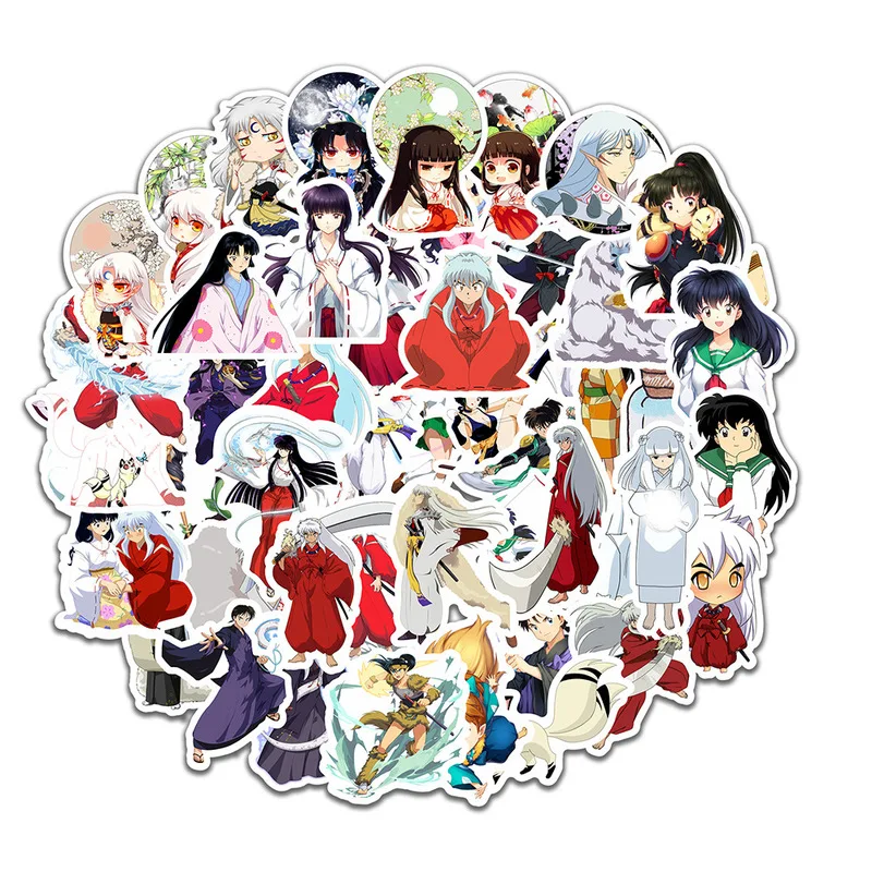 50 шт./компл. мультфильм аниме Inuyasha Стикеры Водонепроницаемый чемодан ноутбук DIY