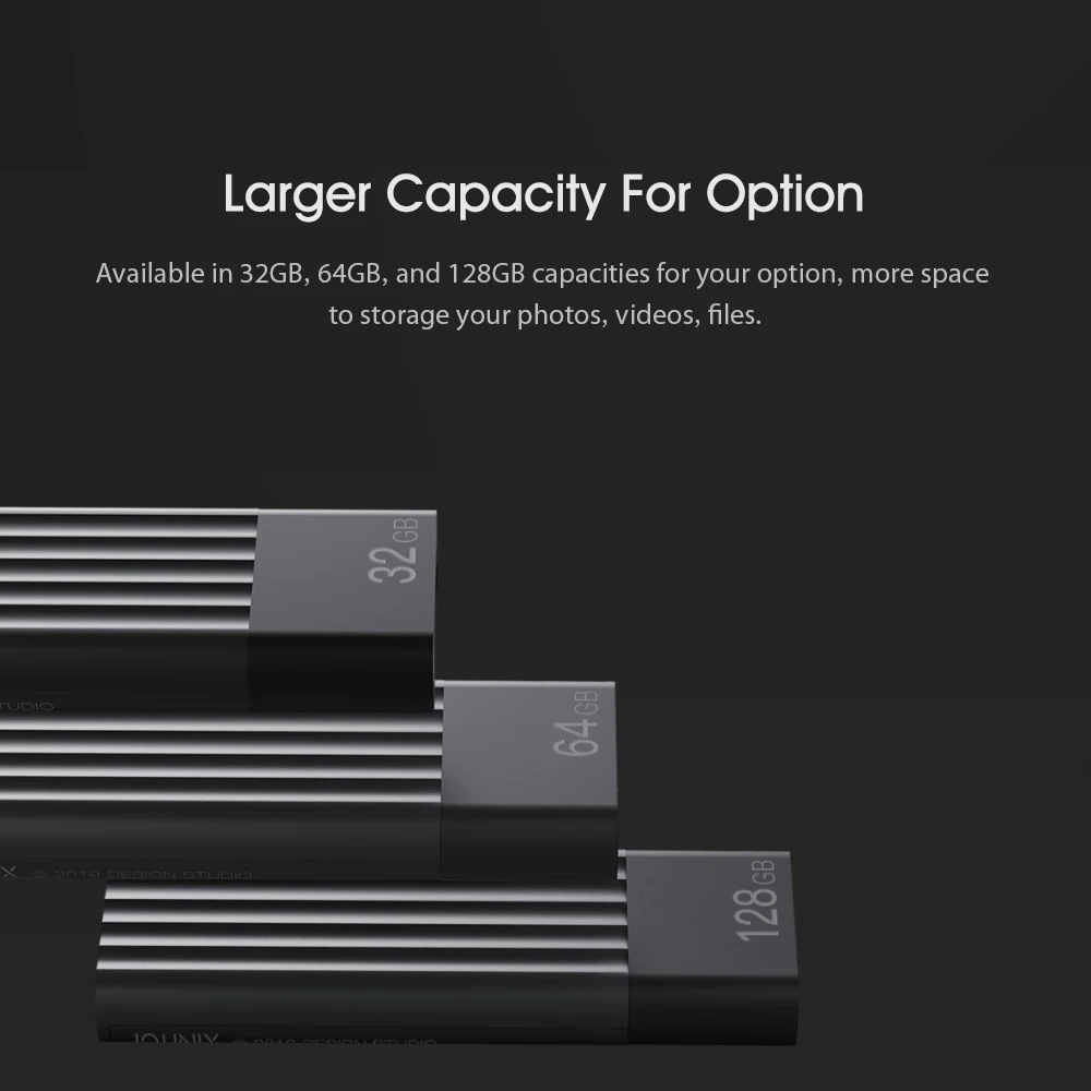 Xiaomi Youpin IQUNIX Поддержка карт флеш-накопителей USB флэш-память Тип-диск с двойной Порты и разъёмы 128/64 Гб/32 ГБ флэш-памяти, Интерфейс 220 м сдвижная для телефона планшетного компьютера MAC U диск