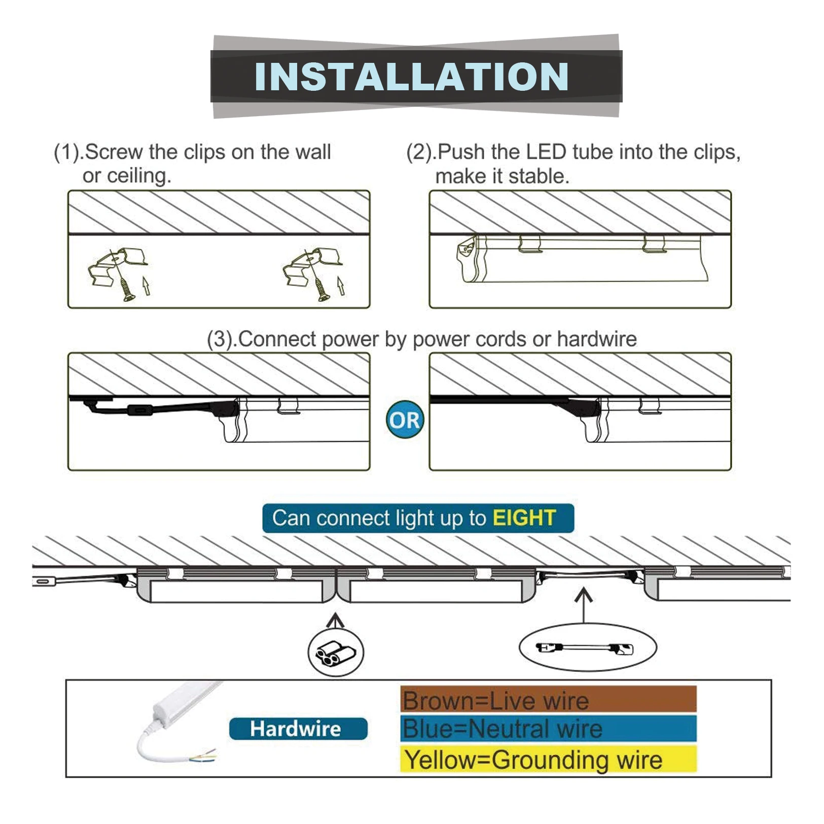 2ft 3ft 4ft 5ft 6ft 8ft 10-48w Integrated T8 Led Tube Light High Brightness  Led Shop Lamp Replace Fluorescent Light - Led Bulbs & Tubes - AliExpress