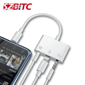 

For Lightning to Audio Charge Converter 3 in 1 3.5mm Headphone Jack Aux Adapter For iPhone 7 8 plus X XS Charger Cable Mobile