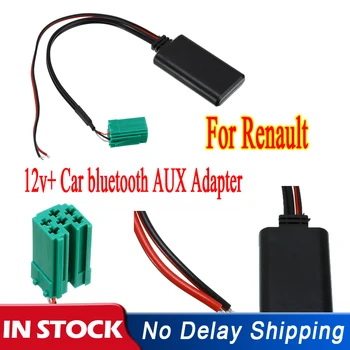 

12v+ Car bluetooth AUX Adapter 2.0/3.0/4.0 Wireless Radio Stereo Cable For Renault Clio Kangoo Megane Scenic 2005-2011 Black