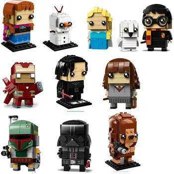 

lepinblock Super Hero IronMan Marvel Princess Mermaid Ariel Mickey Action Figure Toy BrickHeadz Building Blocks Toys Children