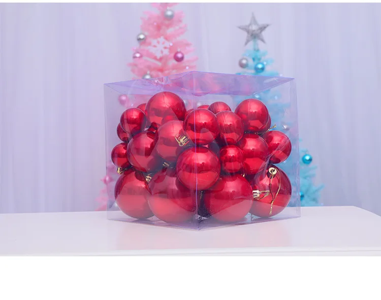 37 pcs/ Lot Ball Christmas Tree Pendant Window Decoration Hanging Ball Ornament Dress Up Pearl BallHome Christmas Decoration