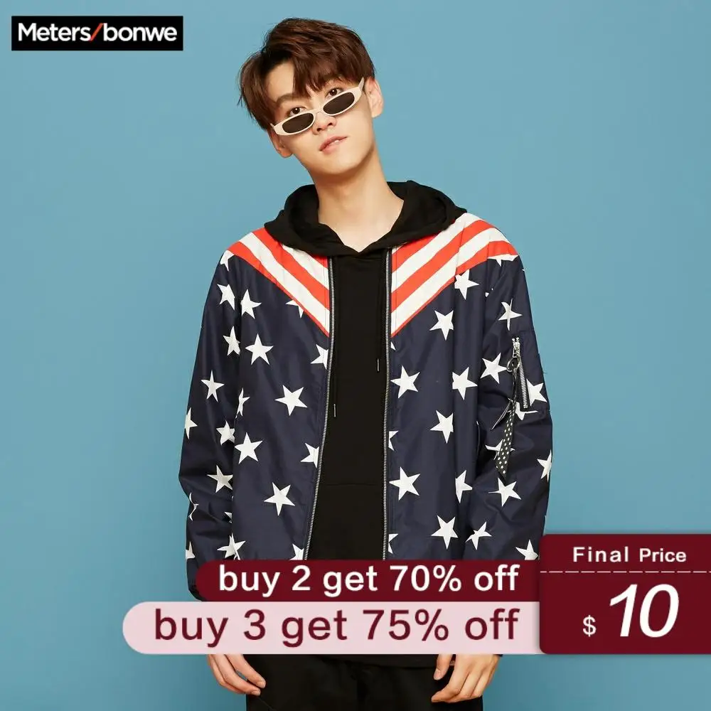

Metersbonwe X Marvel Jointly-designed Jacket For Man 2019 New Spring Autumn Loose Casual Captain America Top Coats