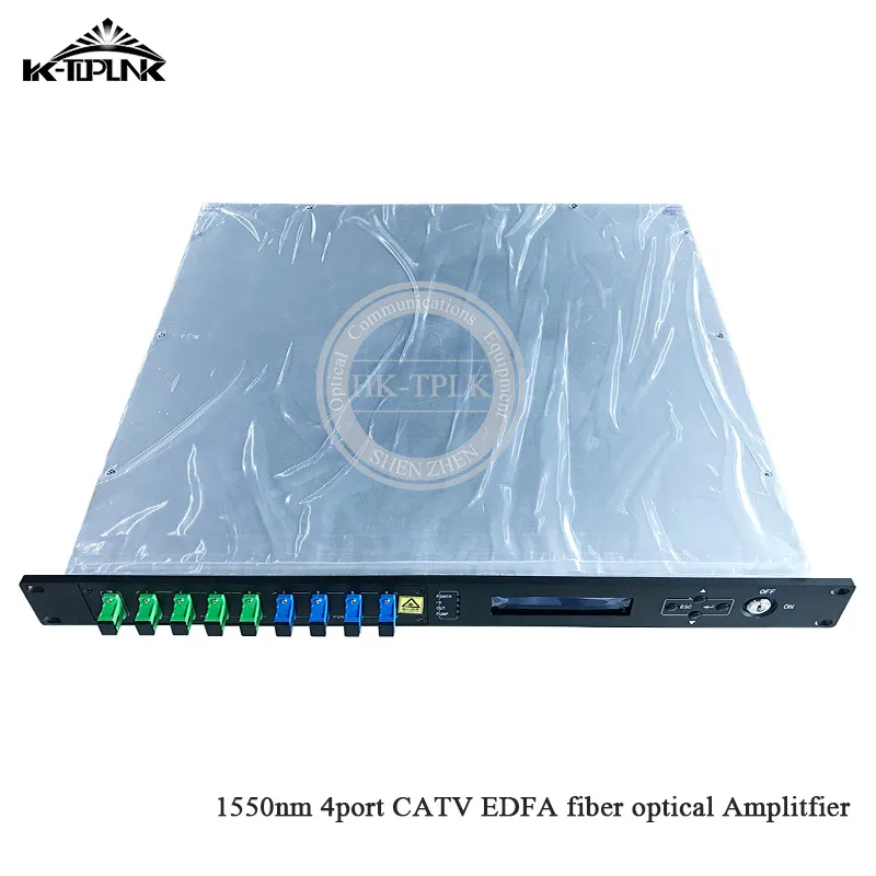 Горячие товары 1550 нм CATV WDM EDFA 4 порта * 18 дБм 1U 80 Вт SC/APC SC/UPC Волоконно оптический