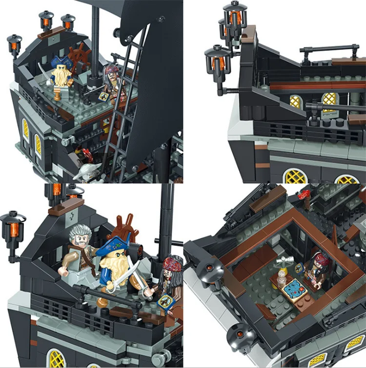 4184 черный жемчуг Пираты Карибского корабля модель строительные блоки кирпичи дети девочки мальчики DIY подарки на день рождения забавная игрушка