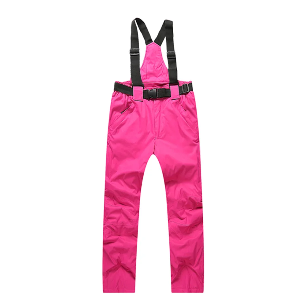 Лыжные брюки для мужчин и женщин, для улицы, высокое качество, ветрозащитные, водонепроницаемые, теплые, пара, зимние брюки, зимние лыжные штаны, сноуборд, брюки MVI - Цвет: rose red