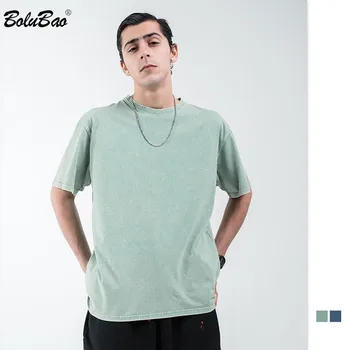 

BOLUBAO Brand Men T-Shirt New Fashion Trend Men's EU Size Design Beach Tee High Street Style T Shirts Male