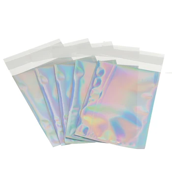 

100Pcs/Lot Laser Plastic Gift Jewelry Envelopes Bag Self-seal Adhesive Mailing Storage Bags Poly Plastic Courier Packaging Bags