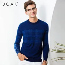 ^#Cheap UCAK Brand Pure Merino Wool Sweater Men Streetwear Fashion Plaid Pull Homme Autumn Winter Pullover Men Cashmere Sweaters U3080 ^#Cheap UCAK Brand Pure Merino Wool Sweater Men Streetwear Fashion Plaid Pull Homme Autumn Winter Pullover Men Cashmere Sweaters U3080
