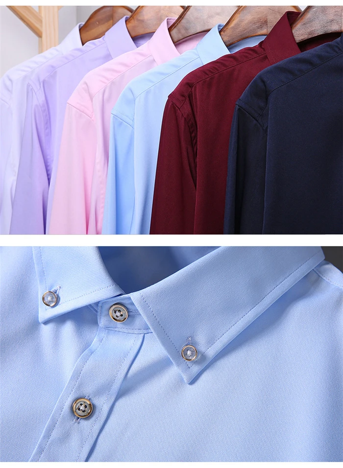 Плюс Zise 5XL 6XL 7XL мужская деловая Повседневная Однотонная рубашка Классический стиль свободная Мужская рубашка с длинным рукавом мужская брендовая одежда