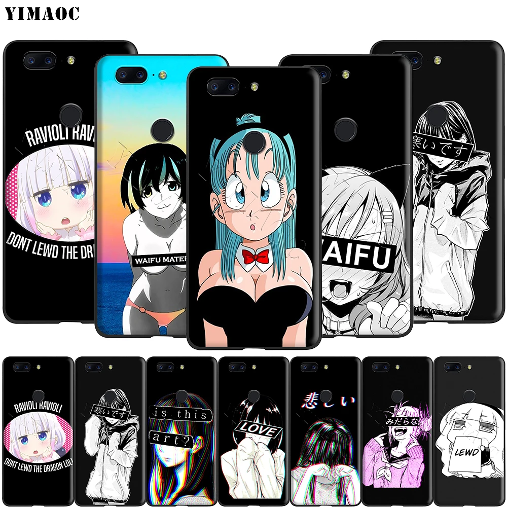 Yimaoc LEWD Sad японское аниме эстетика силиконовый чехол для Oneplus 7 7T Pro 6t 6 5t 5|Бамперы| |