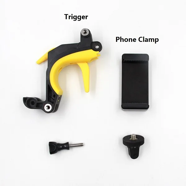 Yellow Trigger Telesin поплавок рукоятка селфи палка Go Pro 7 8 купол порт Полюс ручка триггер затвора для Gopro 6 5 Dji Осмо аксессуары - Цвет: Yellow Trigger