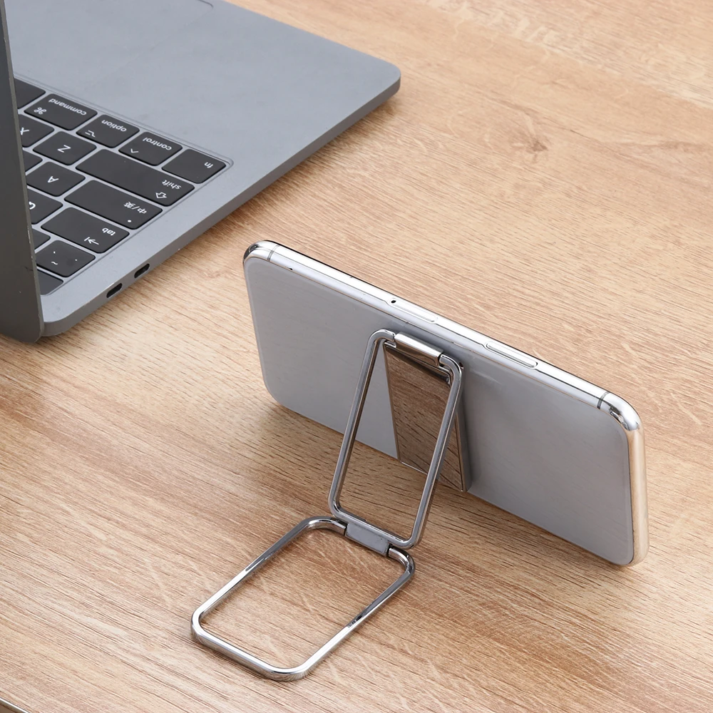Mobile Phone Stand 1PC Foldable 360 Rotation Phone Holder Multi Angle Ultra Thin Adjustable Finger Ring Kickstand Mount Stand Accessories