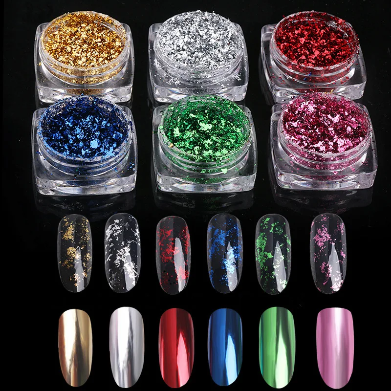 

1 Box Nail Mermaid Glitter Flakes Sparkly 3D Hexagon Colorful Sequins Spangles Polish Manicure Nails Art Decorations