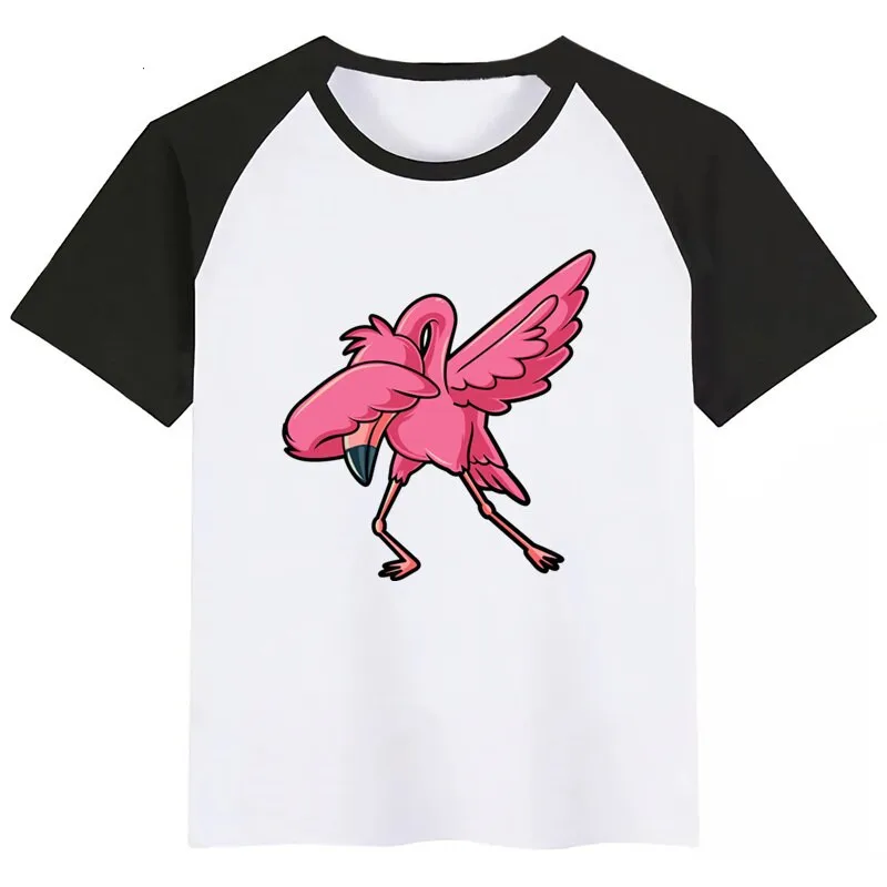 

Dabbing Flamingo Boys T Shirt Summer Children T-Shirt for Boy Baby Girls Tops Kids Tshirt Cartoon Tee Shirts Clothes