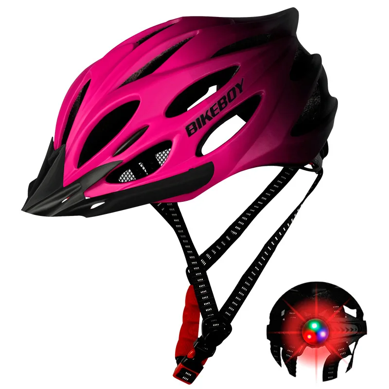 Велосипедный шлем многоцветный унисекс Открытый шлем для езды легкий шлем для горного велосипеда оборудование для велосипеда - Цвет: Розовый