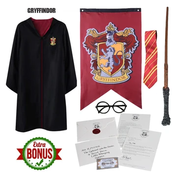

Hogwarts Letter Outfits Potter Magic Cloak Potter Robe Cape Suit Uniform Cosplay Ravenclaw Gryffindor Cosplay Costumes Kid Adult