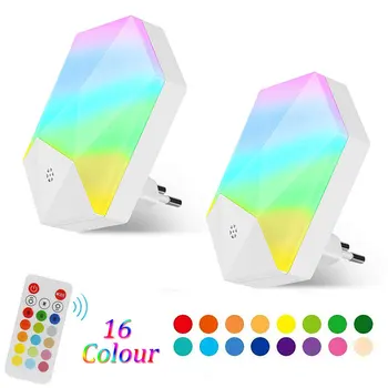 

New RGB Remote Control Night Lights 16 Color Colorful Smart Dimmable Gradient For Bedroom Decor LED Light Atmosphere Lamp Decor