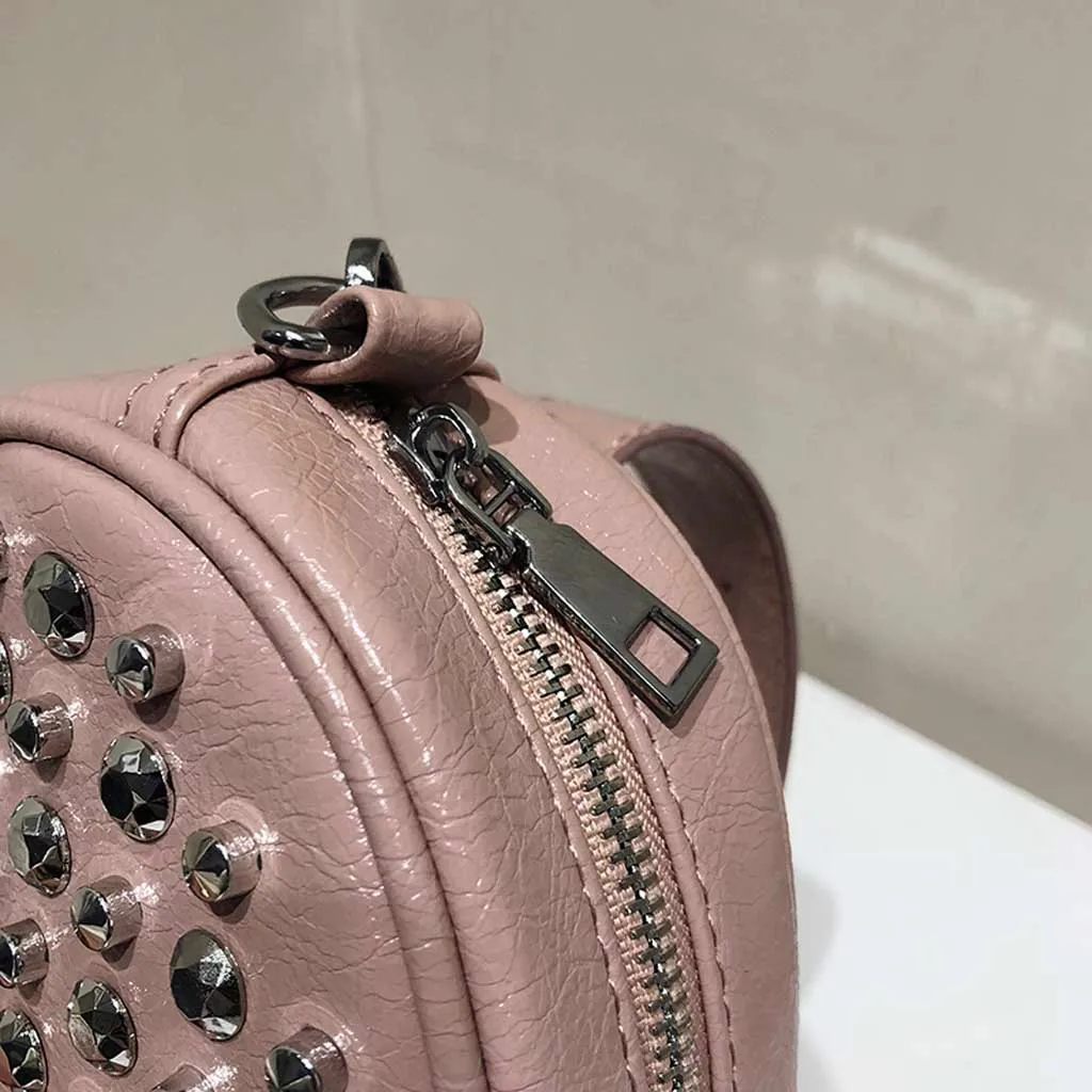 Adies новые модные сумки через плечо для женщин новая сумка на плечо с заклепками Повседневная сумка-мессенджер модные карманы нагрудные сумки Bolsas#35