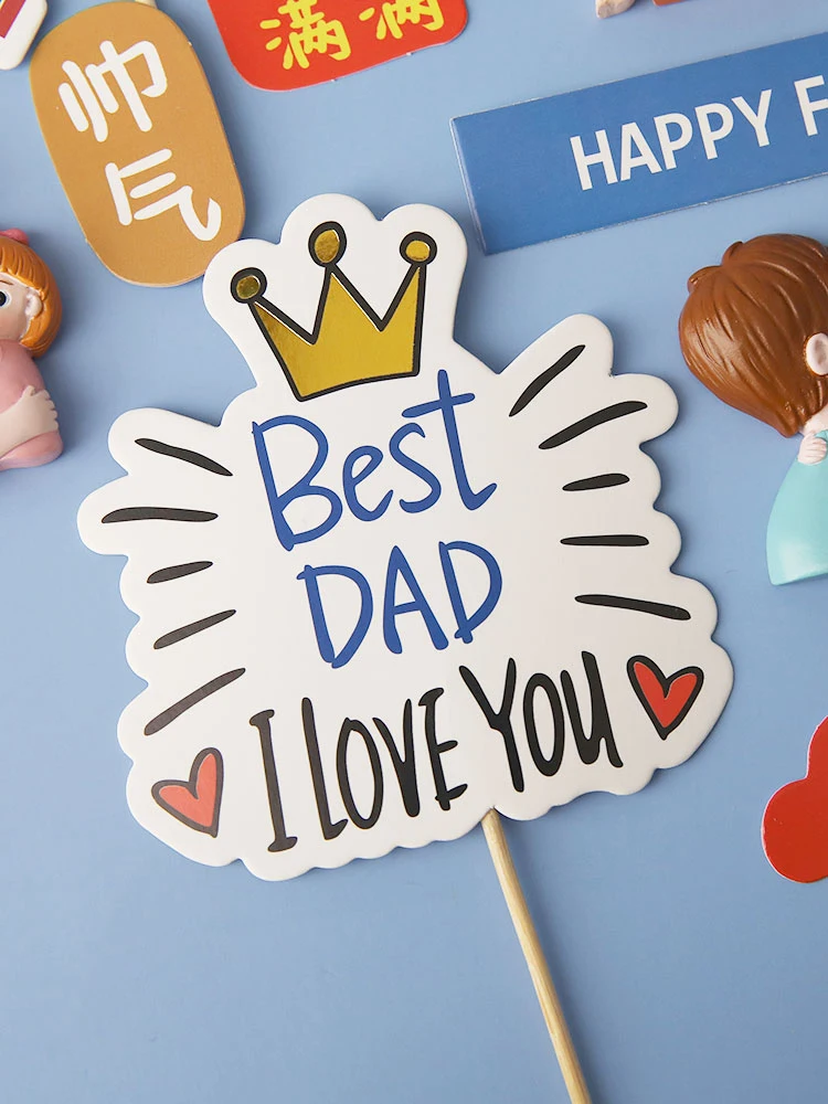 Heartfelt Father's Day Cake Topper - Celebrate Dad with Love