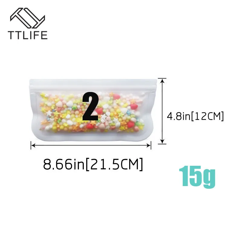 TTLIFE 6/10 упаковка многоразовые сумки для хранения очень толстая сумка на молнии Герметичная сумка для обеда для хранения продуктов питания прочная домашняя организация