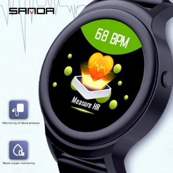 

Fashion SANDA Men Sport Pedometer Student Smart Watch IP67 Waterproof Fitness Tracker Heart Rate Monitor Women Clock Smartwatch