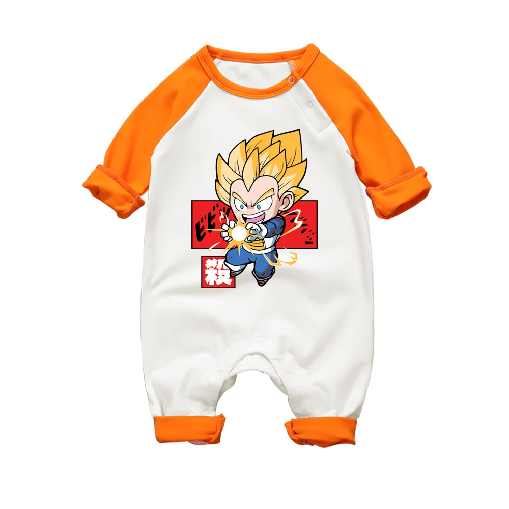 Dragon Ball/Детская одежда Одежда для новорожденных девочек цельный Комплект для маленьких мальчиков с героями мультфильмов, Vegeta Ползунки Одежда для новорожденных