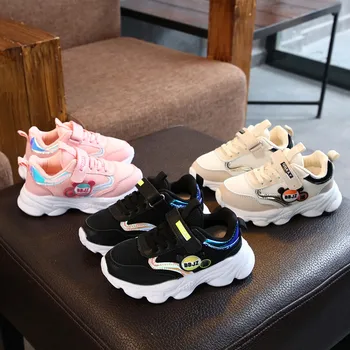 

Kids sneakers for girls Cartoon Bear Patchwork Mesh Sport Sneakers Shoes for girls boys casual children kids baby sneaker
