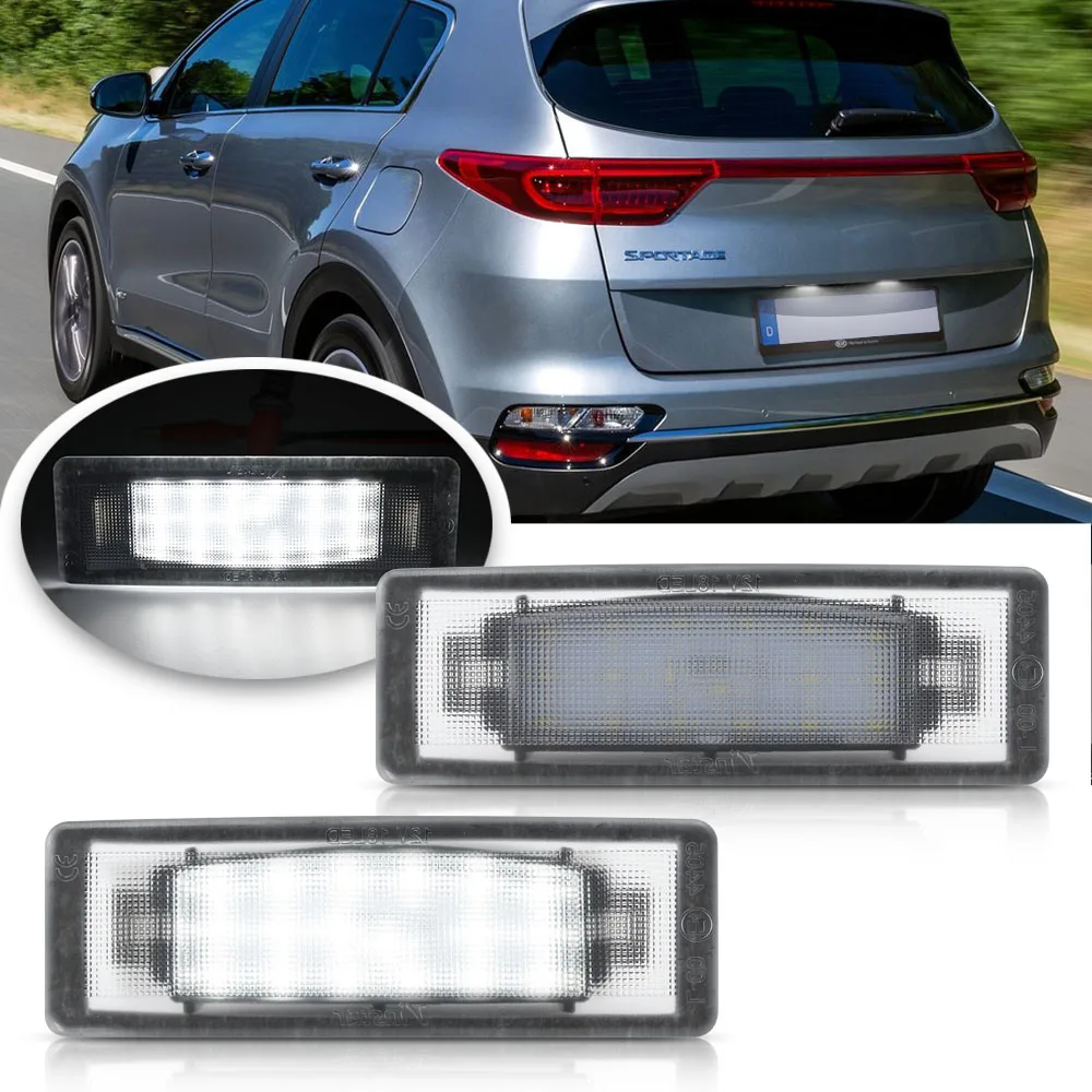 2pcs Led License Number Plate Light For Kia Sportage 2011 2012 2013