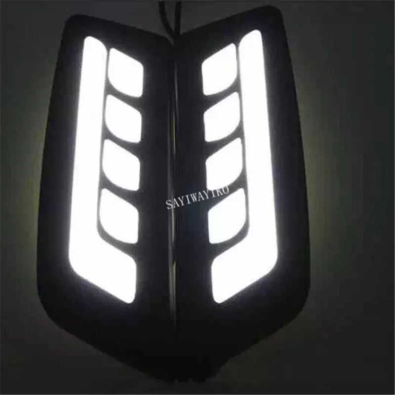 only white color 1 пара Автомобильных СВЕТОДИОДНЫХ Drl для Ford Ranger 2012-, дневной ходовой светильник, передний бампер, противотуманная фара, Дневной светильник, головной светильник, Стайлинг - Цвет: only white color