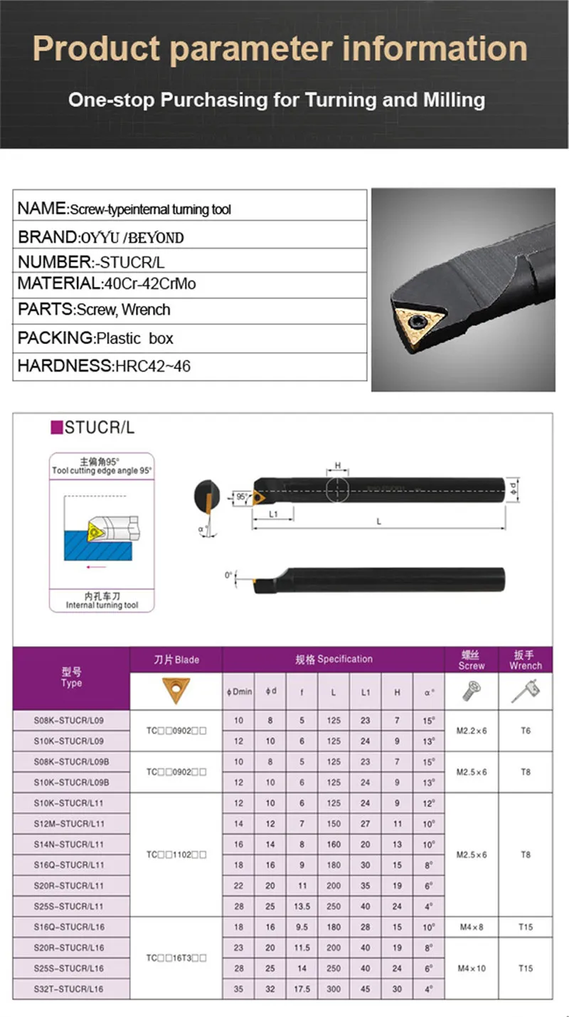 После 16 мм S16Q STUCR застрял S16Q-STUCR16 S16Q-STUCL16 резец для внутренней обточки держатель ЧПУ Расточная штанга токарный станок держатель инструментов