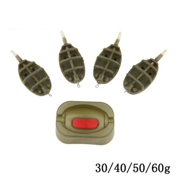 

TOP Fishing Tackle Box Plastic Environmental Fishing Series Tool Inline Method Carp 30/40/50/60g Mould Fishing Feeder