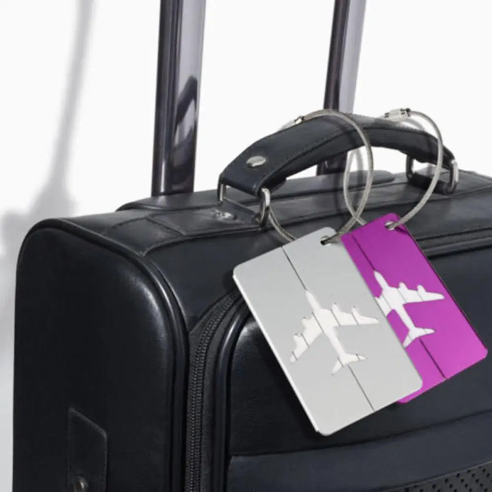 Aluminum Alloy Luggage Waterproof Tag Travel Suitcase Bag Name ID Tags Address Label Baggage Card Holder Travel Accessories 3012