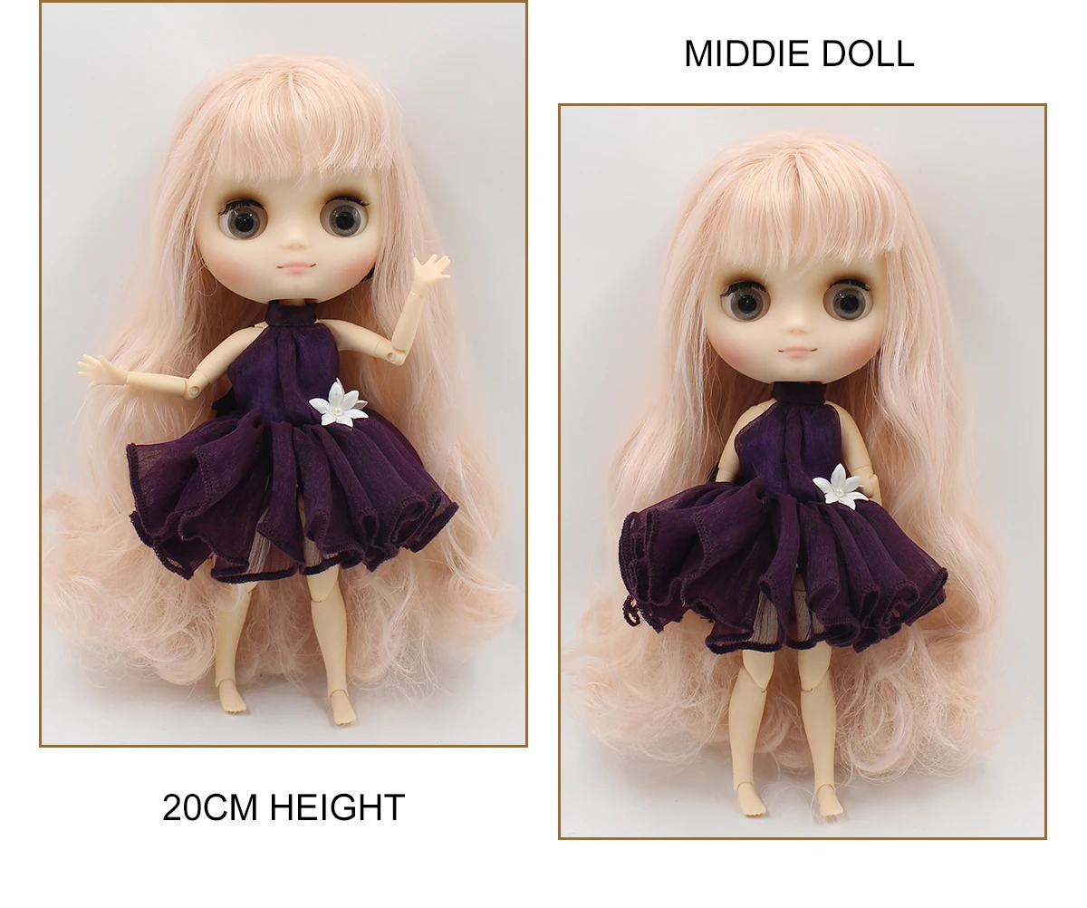 Middie Blythe Doll Pink Hair Jointed Body 1