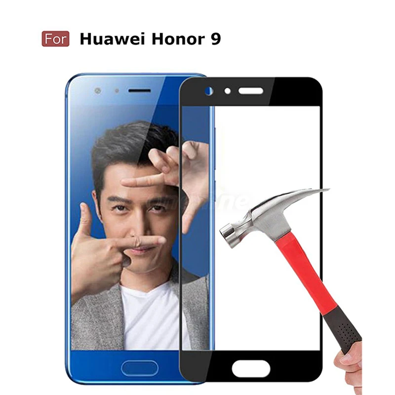 Закаленное стекло Onenine 4D для huawei Honor 9 защитная пленка с полным покрытием защита