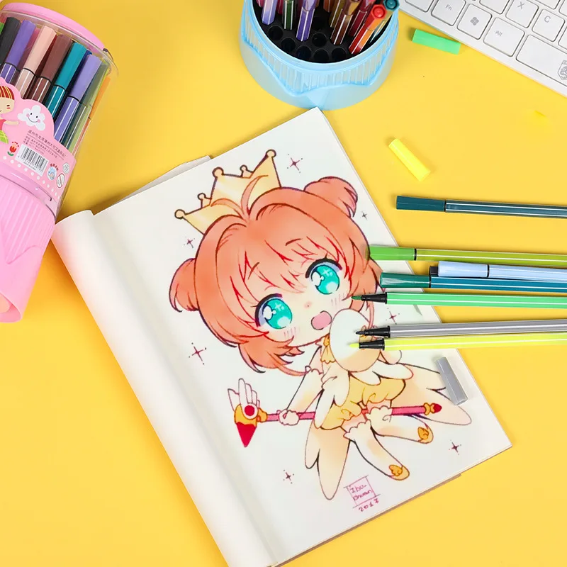 48 Color Watercolor Pen South Korea Creative Stationery Young STUDENT'S Children Learning Supplies Drawing Pen-Washing DIY Graff