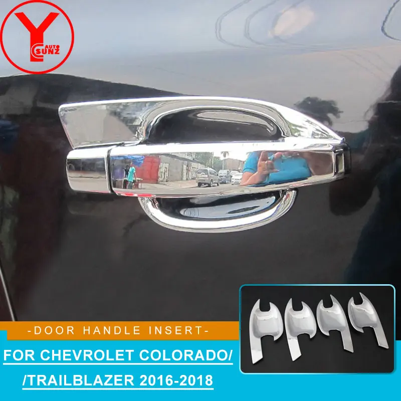 Хромированная боковая дверная ручка вставка для chevrolet trailblazer colorado holden автомобильный Стайлинг ручка аксессуары YCSUNZ