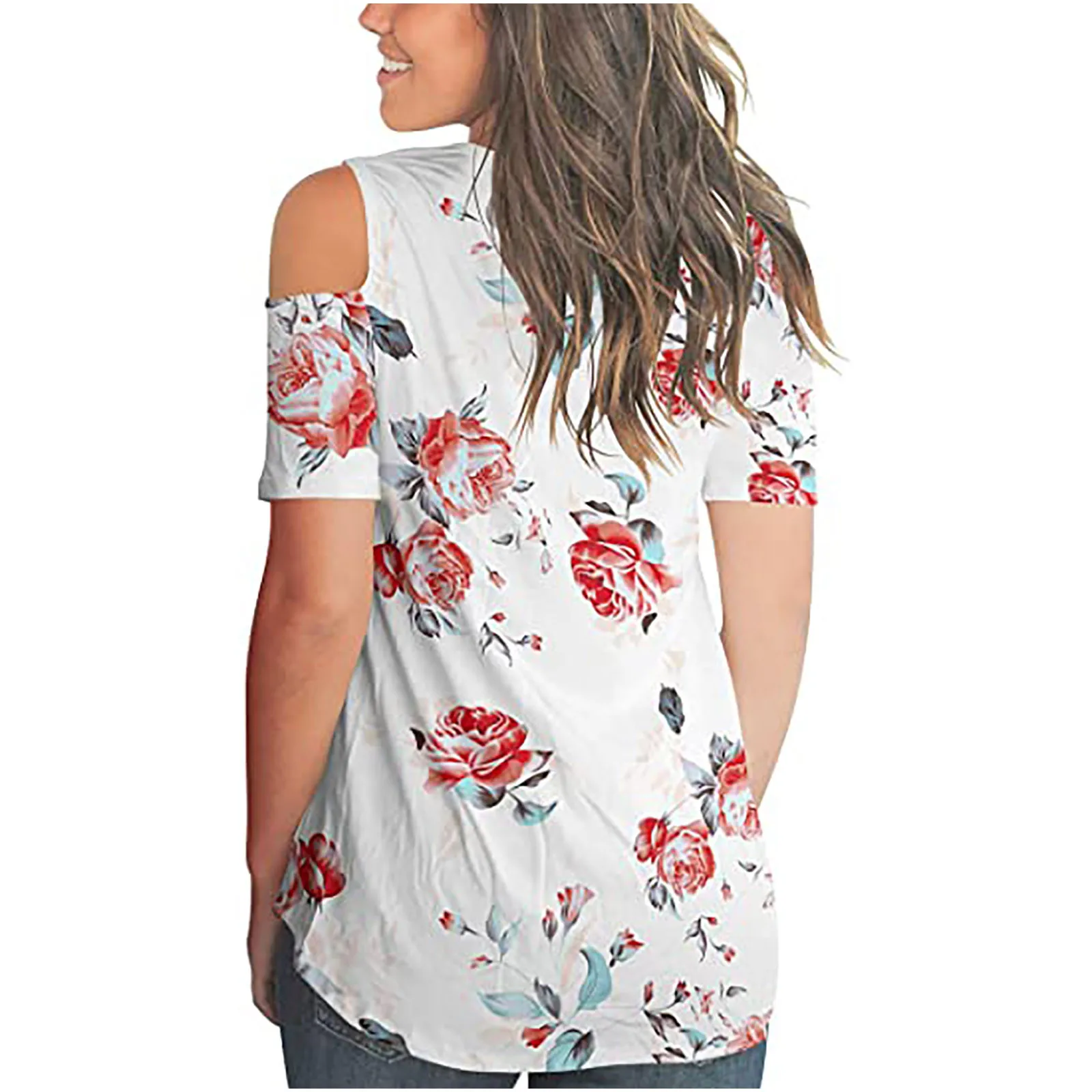 T shirt Women's Fashion Printing V-Neck Loose Short Sleeve T-shirt Pullover Tops Summer Clothes For Women T-Shirt футболка 2