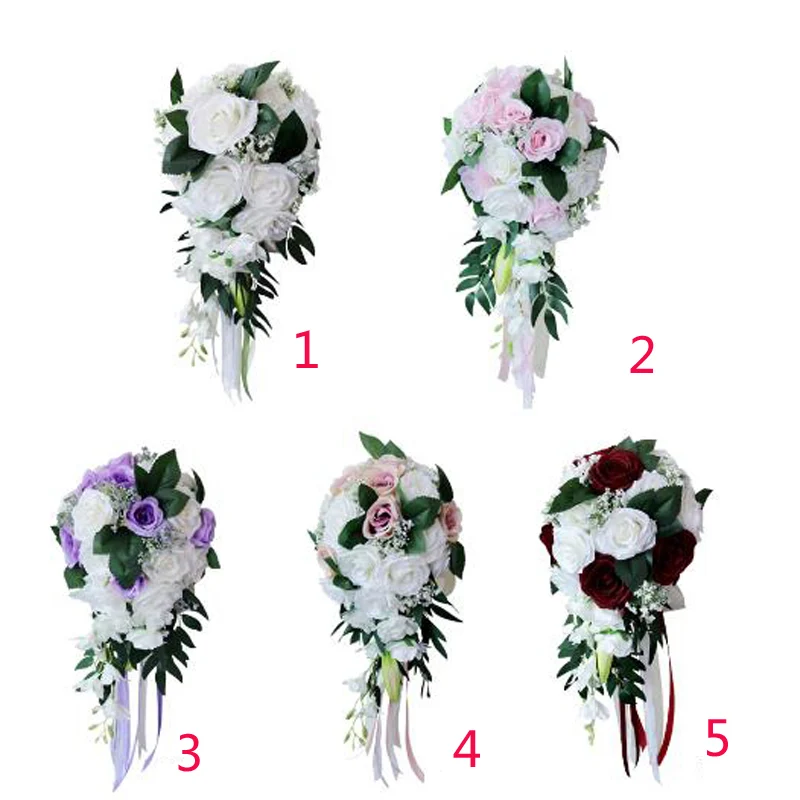 Свадебный букет свадебных цветов, ручной связанный цветок, украшение, праздничный шезлонг, розы
