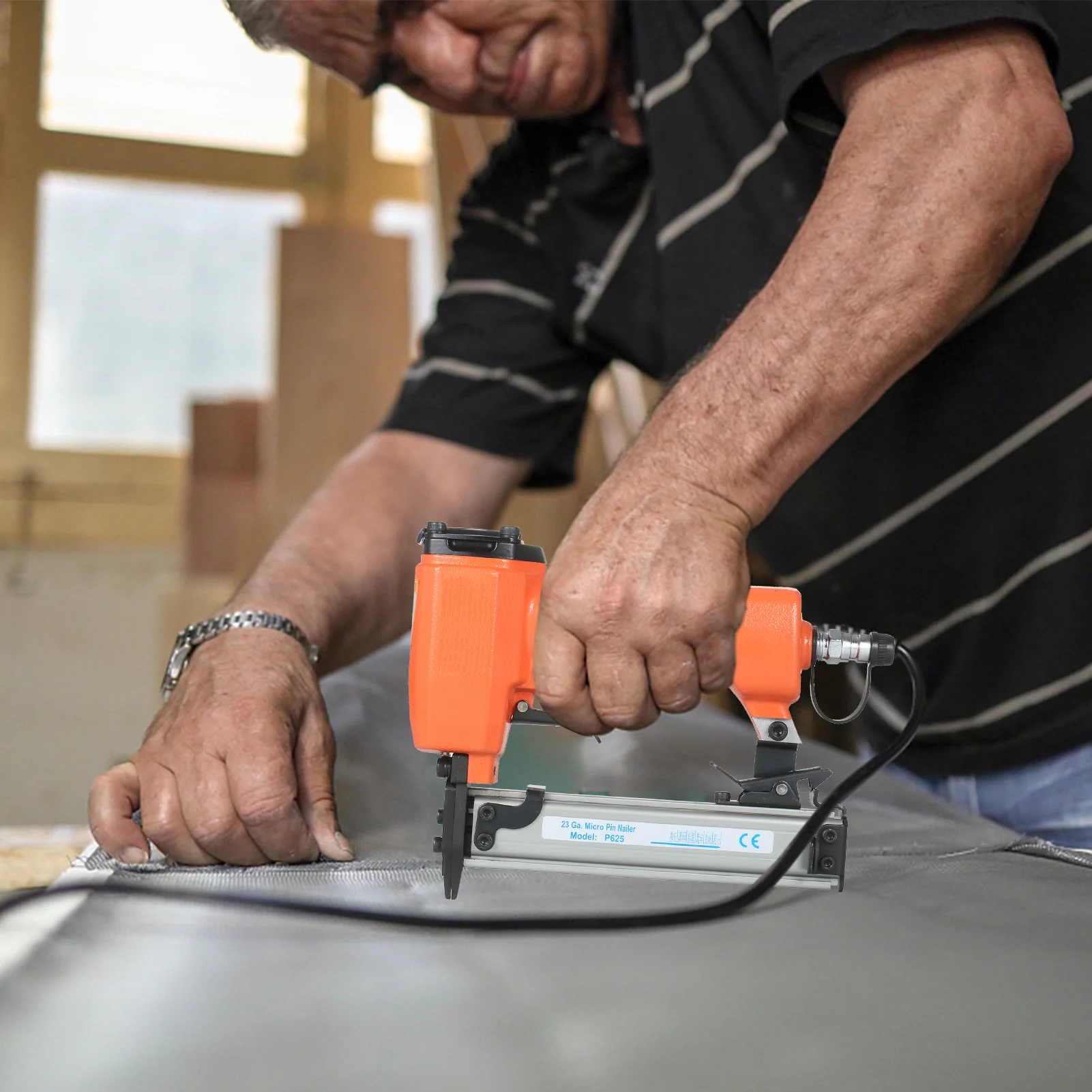 Pistola Sparachiodi Elettrica P630 - Chiodatrice Pneumatica Per Legno, Chiodi 10-30mm - Foto 7