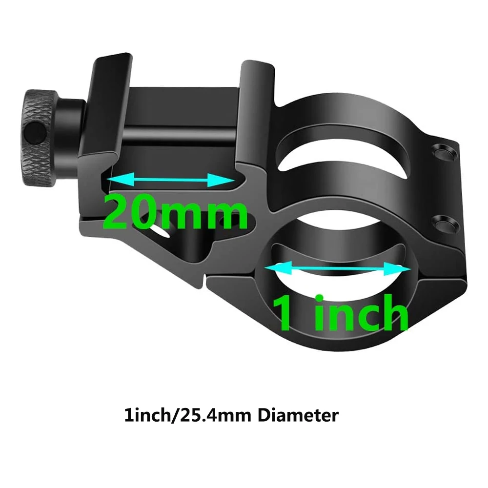 Weapon Flashlight Mount 25.4mm/30mm Quick Release Offset Holder Scope for 20mm Picatinnly Rail Hunting Gun Accessories