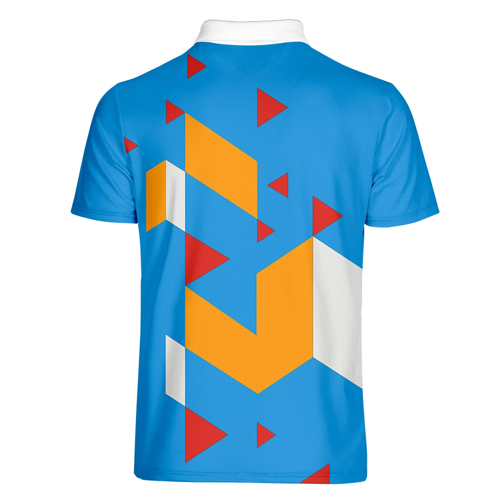 WAMNI модная 3D Повседневная рубашка-поло Harajuku спортивные свободные мужские пуловеры с геометрическим рисунком отложной воротник поло-рубашка дропшиппинг одежда