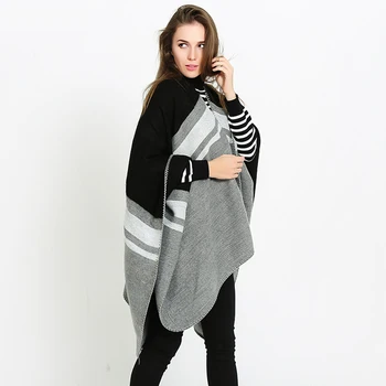 

Women's Shawl Wrap Winter Blanket Open Front Poncho Cape Cardigan Coat