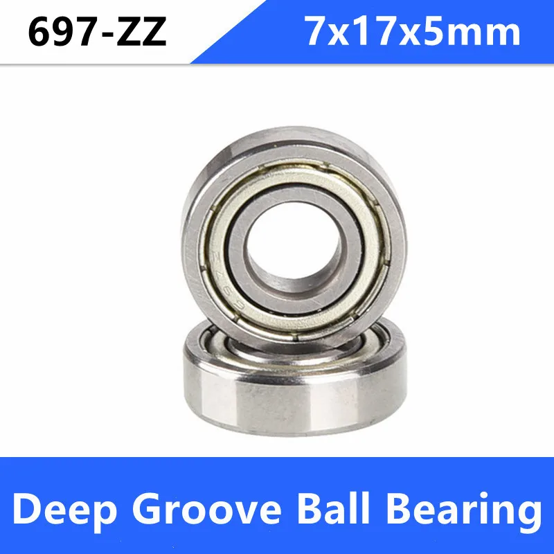 100pcs/lot 697ZZ 697 2Z 7x17x5mm Deep Groove Ball Bearing 697Z 7*17*5mm ...
