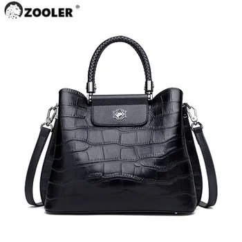 

ZOOLER Exclusively Soft Genuine Leather Women's Shoulder Bags New 2020 Skin Leather Handbag Ladies Bag Black Female Tote#wg291